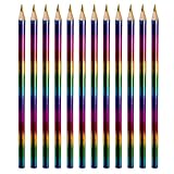 OATIPHO Buntstifte aus Holz, Regenbogen, 12 Stück, zum Malen und Zeichnen, Aquarell-Kunstmaterial, Studenten, tragbares und kreatives Set für Schulzeichnungen