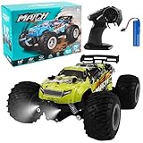 Ferngesteuertes Auto, 20KM/H & 2,4GHz Hohe Geschwindigkeit RC Rennauto, Fernbedienung LKW mit wiederaufladbaren Batterien, 1:18 RC-All-Terrain-Trucks als Weihnachtsspielzeug-Geschenk
