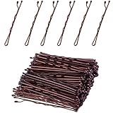 Haarnadeln Bobby pins Haarnadeln Metal Hair pin Girls Hair Accessories Bun Pins 50Pcs Ideal für alle Haartypen (Straight-Brown)