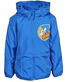 Kinder Windjacke, SONIC Wasserdichte Regenjacke mit Kapuze und Fleece,Jungen Regen Funktions-Jacke Regenmantel Regenbekleidung (DE/NL/SE/PL, Numerisch, 122, 128, Blau)