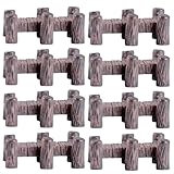 Abaodam 8 Stück Kleiner Gartenbrücke aus Widerstandsfähigem Harz Detailreiche Brückenskulptur Geeignet für Hof Balkon und Mikro Landschaftsbau