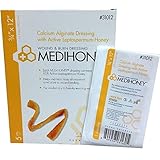 Derma Sciences 31012 Medihoney Calcium-Alginat-Kompresse, 1,9 cm breit x 30,5 cm, 5 Stück