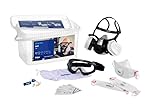 Dräger Atemschutz Starter Set – Halbmaske X-plore 3300 mit A2P3 Filter, FFP2 Masken, Schutzbrille & Gehörschutz – Komplettset für professionellen Atemschutz