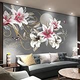 YueMingDi 3D Tapete Wohnzimmer Sofa Pflanzen Blumen Blumen Landschaft Sofa Tv Tapete Kunst Hintergrund Wand-150Cm×105Cm
