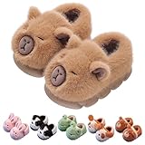 KEYUSHOP Kinder Hausschuhe für Mädchen Jungen Kleinkind niedlich Cartoon Tier Slipper Winter Plüsch warme Slip-On Comfy Preppy Hausschuhe Indoor Outdoor