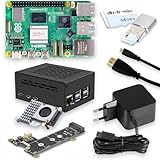 Raspberry Pi 5 8GB PCIe M.2 NVMe - Set | Metallgehäuse | Active Cooler | M.2 NVMe SSD PCIe Board | Offizielles USB-C 27W Netzteil | 64GB SD Karte | 4K Micro HDMI