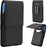 Gcepls Nylon Handy Gürteltasche Magnetverschluss Handyholster mit ID-Kartenhalter Tasche, Handytasche Gürtel für iPhone 16 Pro Max15 Pro Max,Smasung Galaxy S24 Ultra S23 Ultra A13, A12, A42, A72 (L)