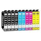 Jhaan T1291 T1292 T1293 T1294 Druckerpatronen Kompatible für Epson WF 3520 Druckerpatronen Workforce Stylus SX235W SX435W SX445W Stylus Office BX635FWD BX320FW BX305f BX305FW BX625FWD BX525WD