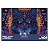 Wolf 300 Teile Erwachsene Spaß Verdicktes Holzpuzzle Spielzeug Intellektuelles Spiel Bildungsspiel Heimdekoration Stressabbau Entspannung und Intelligenz 300 Stück (40 x 28 cm)