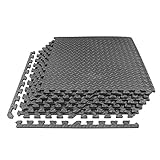 6 Stücke EVA Bodenfliesen Trainingsmatten Puzzlematte Bodenschutz Matte, Schutzbodenmatten Fitnessstudio Bodenbelag, Schalldicht Stoßfest, Wasserdichte Wärmeerhaltung Schnell Montieren Für Zu Hause