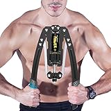 Armtrainer 10~200kg, Biegehantel Einstellbare Hydraulische Power Twister Armtrainingsgerät, Männer und Frauen Profi Biegehantel Fitnessgeräte für Schulter, Bizeps und Brust Krafttraining