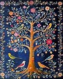 COKYIS Erwachsene Kreuzstich Stickpackungen Baum des Lebens 11CT Vorgedruckt zählen Set DIY Stickbilder Kreuzstich Für Anfänger Home Decor 40×50cm