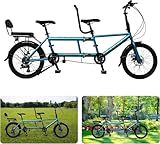 Classic Tandem Adult Beach Cruiser Bike, 20 Zoll Räder City Tandem-Faltrad - Dreisitzer, 7-Gang einstellbar - Maximale Belastung 200kg