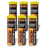Isostar - Hydrate & Perform Powertabs mit Orangengeschmack - Brausetabletten für Isotonische Getränke – 6 x10 Tabletten