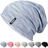 Mütze Herren Slouch Beanie Mütze Damen Leicht Winddichte Dünne Mütze Weiche Atmungsaktiv Longbeanie Ideal für Frühling Herbst und Winter