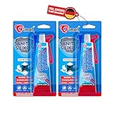 FINAL Sanitär Silikon 2x50ml - Wasserfester Dichtstoff in Profiqualität, für Bad, Dusche & Küche, schimmelresistent, antibakteriell & elastisch, haftet auf Glas, Metall, Keramik & Holz, Transparent