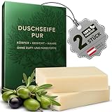 larum sports feste Duschseife Männer, festes Duschgel, feste Seife Männer für Haare, Körper, Gesicht, festes Shampoo Männer, Herren Naturseife Männer ohne Zusatzstoffe, 2x Seife Stück à 85g