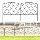 ARIFARO Dekorativer Gartenzaun 60cm H X 56cm B 5 Paneele Kein Graben Tierbarriere-Zaun, Haustierzaun Rostfreies Metallgitter-Panel-Begrenzung für Hunde, (Garden Fence)