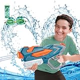 Wasserpistole 1200ml Mit Großer Reichweite Wasserspritzpistole bis zu 12 Meter Groß Wasserspritzpistolen für Party Blaster Badestrand Sommer Pool Wasserballons Wasserspielzeug