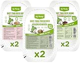 Elf-Family 72er Express-Reis Mix Diät-Box Thai Konjak Reis Jasminreis - Mikrowelle in 1 Min - Proteinreich/Kalorienarme/Vegan- Büromittagessen - Brauner/Reisbeerreis/Gebratener Reis MHD: 19.02.25