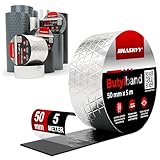 Wasserdichtes Klebeband Butylband I 5cm*5m hochwertig selbstklebend mit Aluminiumfolie I Butyl-Tape alterungsbeständig korrosionsbeständig UV-beständig