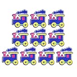 Hemobllo 10 Stück Gestickte Cartoon Zug Aufnäher Stoffflicken zum Aufbügeln oder Aufnähen Nähzubehör für Kleidung Hüte und Stoffe
