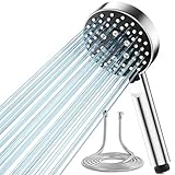 Magichome Duschkopf mit Schlauch 2M,Hochdruck Duschkopf mit 5 Sprühmodi Turbolader-Design, Handbrause Wassersparend Duschbrause für Niedrigen Wasserdruck