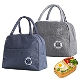 2 Stück 6 L isolierte Lunchtasche, thermische Picknicktaschen, faltbare Kühltaschen, tragbare Lunchbox Taschenhalter Kühltasche für Männer/Picknick/Schule/Büroarbeit