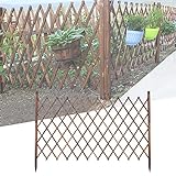 GOCHUSX Expandable Wood Garden Zaun, Screen Fence Divider, Freistehend Erweiternde Patio Zaun Panels Für Home Garden Dekorative (Farbe : Braun, Größe : 100x98cm)