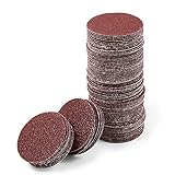 SZTVECFW 2-Zoll-Schleifscheiben mit Klettverschluss, 100 Stück Schleifpapierscheiben for Exzenterschleifer-Pads, Schleifen, Polieren, Metall, Holz, Gummi, Leder, Kunststoff, Stein(40 Grit)