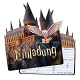 HUKUMA 12 Stücke Einladungskarten Kindergeburtstag,Einladung Geburtstag Mädchen Junge,Zauber Thema Partyeinladungen, Cartoon Anime Party Einladungskarte,Geburtstagsfeier Kinderparty