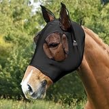 Harrison Howard Super Comfort Stretchy Fly Mask Large Eye Space with UV Protection Soft on Skin with Breathability