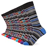 FM London Herren (12er-pack) Smart Mens Socken, Mehrfarbig Gestreift, 39-45 EU