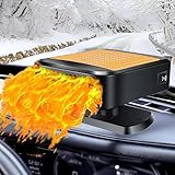 Mupkvy Autoheizung, 12V 200W Auto Heizlüfter Entfroster 360° Drehbar Entfroster Autoheizung Schnelle Heizung Defroster für Auto Windschutzscheibe Schnelle Heizung
