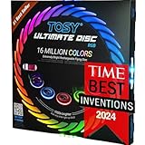 TOSY Flying Disc – 16 Millionen RGB-Farben oder 36 LEDs, Hell, Smart-Modi, automatisches Aufleuchten, wiederaufladbar, Geburtstags, Ostern, Männer/Jungen/Kinder, 175g Frisbee