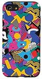 Dynamische Collage Retro 80er 90er Jahre Abstrakte Memphis Kunst Hülle für iPhone SE (2020) / 7/8