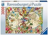 Ravensburger Puzzle 17117 - Weltkarte mit Schmetterlingen - 3000 Teile Puzzle für Erwachsene und Kinder ab 14 Jahren