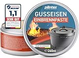 PLINTEX® Einbrennpaste 260ml mit Traubenkern-Öl für Dutch-Oven, Grillrost, Gusseisen Pflege, Zubehör - Grill Einbrenn-Paste, Pflegepaste für Patina gegen Anhaften & Rost