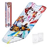 PAW Patrol rutschfeste Badematte für Kinder - Anti Schimmel Badewanneneinlage Fans, antibakteriell, mit Saugnäpfen, Aufhängern und Ablauflöchern, 100x40cm