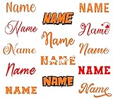 Merchfy Bügelbilder für Kinder & Erwachsene - 80 Schriftarten - für Textilien Name Wunschtext selbst bedrucken gestalten Wunschname Namensaufkleber Bügelfolie zum aufbügeln