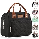 HOMESPON Isolierte Lunchtasche für Frauen Männer Arbeit Erwachsene Kühltasche Lunchbox Behälter (Schwarz)