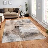 Paco Home Teppich Wohnzimmer Schlafzimmer Kurzflor Abstraktes Design Vintage Muster Weich Flauschig Moderne Deko, Grösse:120x160 cm, Farbe:Bunt 2