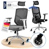 ELITESEATS Bürostuhl Ergonomisch [TESTSIEGER] Kratzerfreie Rollen Atmungsaktiv | Ergonomischer Schreibtischstuhl | Büro Stuhl 150 kg Belastbar | Computerstuhl | Drehstuhl | Home Office Chair Ergonomic
