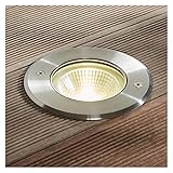 WZYDYDY Bodeneinbaustrahler Aussen, Warmweißes Licht Garten Licht Draussen COB Einbauleuchte 100-230V IP67 Wasserdicht Staubdicht for Terrassen, Decks, Gärten(15W)