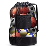 MQWDGJ Extra Große Ballnetz, Mehrzweck Sport Netztasche, Balltasche mit Kordelzug und Schultergurt Ballnetz für Fußball Basketball Fußball Volleyball Rugbyball