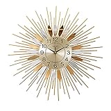 FDTMGW Moderne Wanduhr, minimalistische Schreibtischuhr, Blütenblätter bilden Kunstuhren aus Metall, als Wanddekoration für Wohnzimmer, Schlafzimmer, Esszimmer, Küche, Büro, 60 x 60 cm