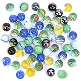 HAKACC Kleine Glasmurmeln, 430g Murmeln Glas Murmeln Kinder Murmelspiel 15mm Bunte Murmeln Deko Glas Spielzeug Spielmaschine Pflanzendekoration