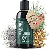 ALPENHERZ Saunaaufguss - 100% naturrein - 100ml mit ätherische Öle aus Zirbenöl, Fichte & Kiefer Saunadüfte Aufgussmittel Saunaöl Sauna Zubehör Saunaduft Aufguss Geschenkset