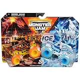 Monster Jam 2024 Fire & Ice 1:64 Diecast Monster Truck 2-Pack Son-uva Digger vs Earth Shaker