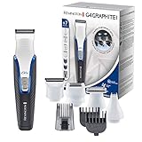 Remington Bartschneider [Multifunktional für Haare, Gesicht & Körper] Graphit Serie G4 (Graphitklingen, Präzision, 4 austauschbare Köpfe, verstellbare Aufsteckkämme 0,5 – 20 mm, Netz/ohne Kabel 90